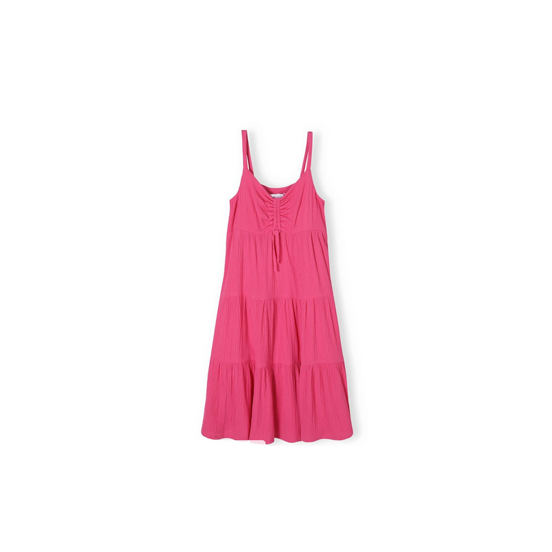 Robe longue rose