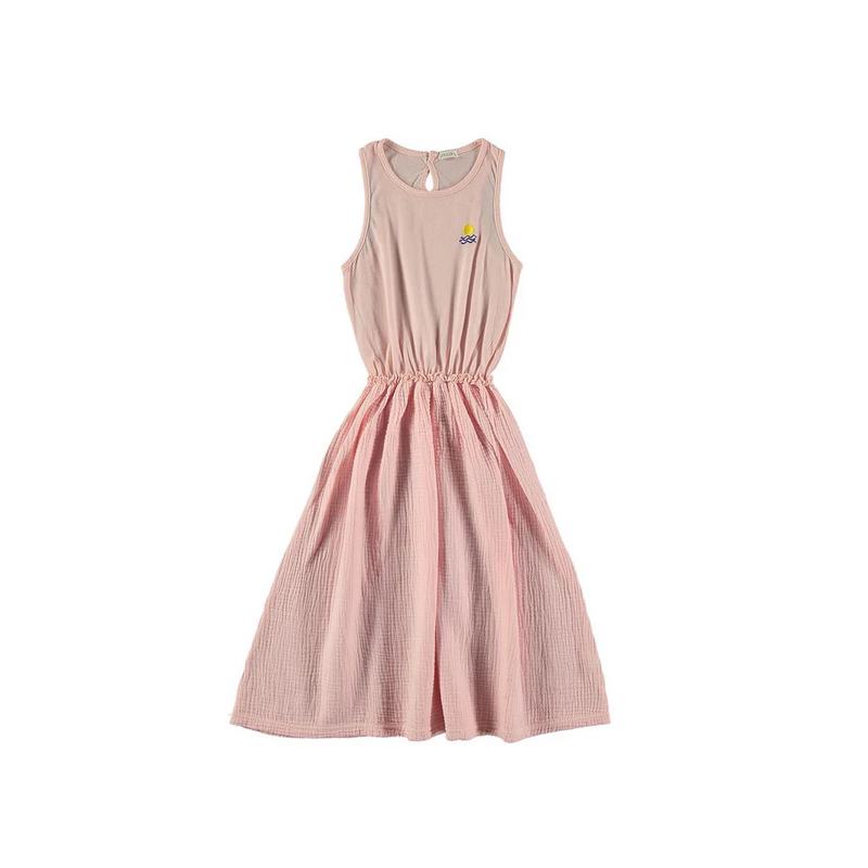 Robe longue rose