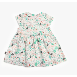 robe Julie crème imprimé jardin lapin