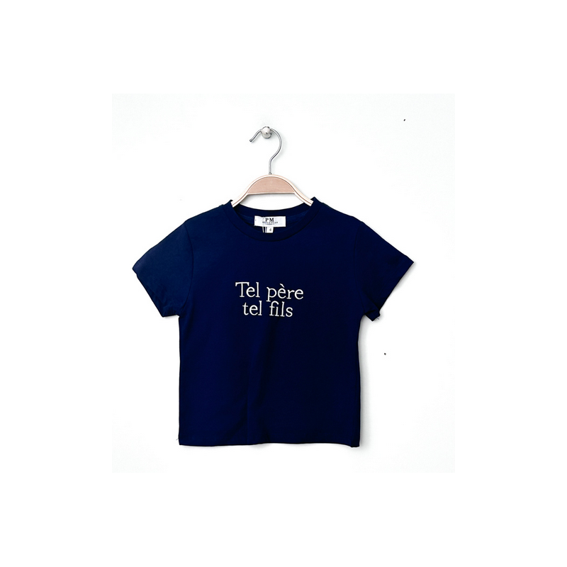 Tshirt Tel père tel fils marine