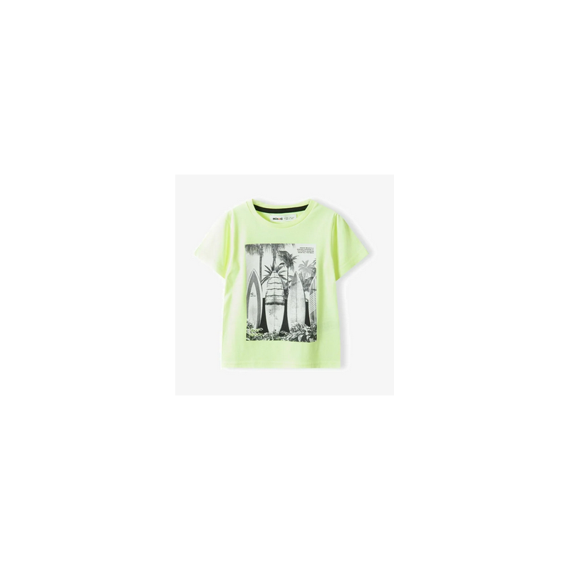 T-shirt surf jaune fluo