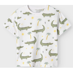 T-shirt Crocodiles blanc