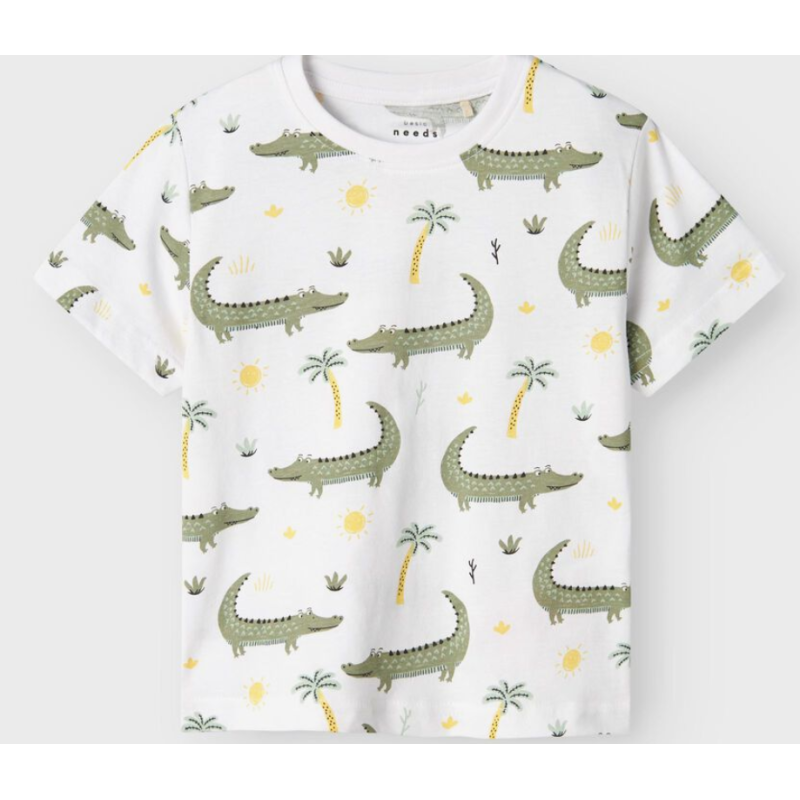 T-shirt Crocodiles blanc