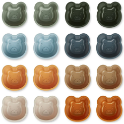 Lot de 16 moules à cupcakes Tilo- Mr bear/ Faune green