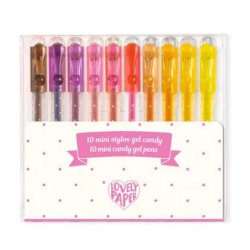 10 minis stylos gel candy