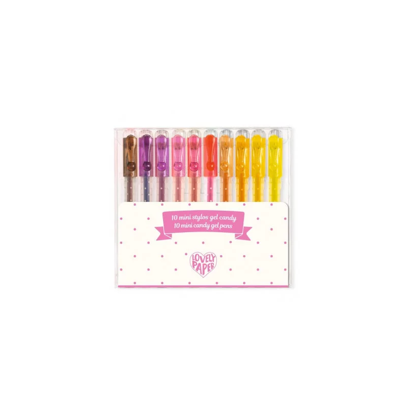 10 minis stylos gel candy