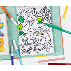 Kit et carnet de coloriage Zoo