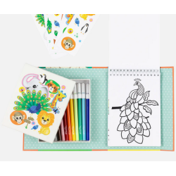 Kit et carnet de coloriage Zoo