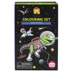 Kit et carnet de coloriage Dino dans l'espace