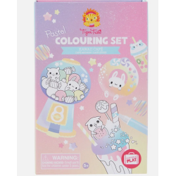 Kit et carnet de coloriage Kawaii café