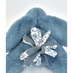 Peluche Lapin Doudou- Pantin bleu