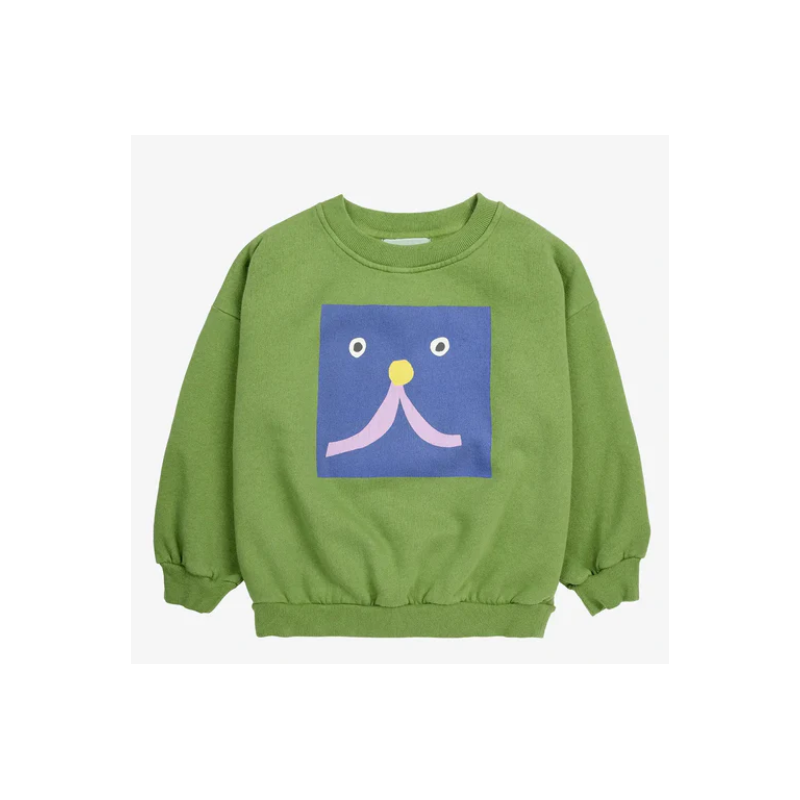 Sweatshirt Funny Face vert