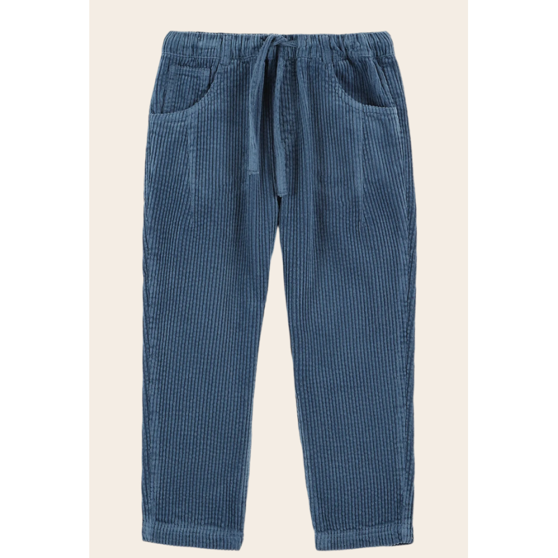 Pantalon velour bleu