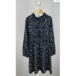 Robe fleurs marine