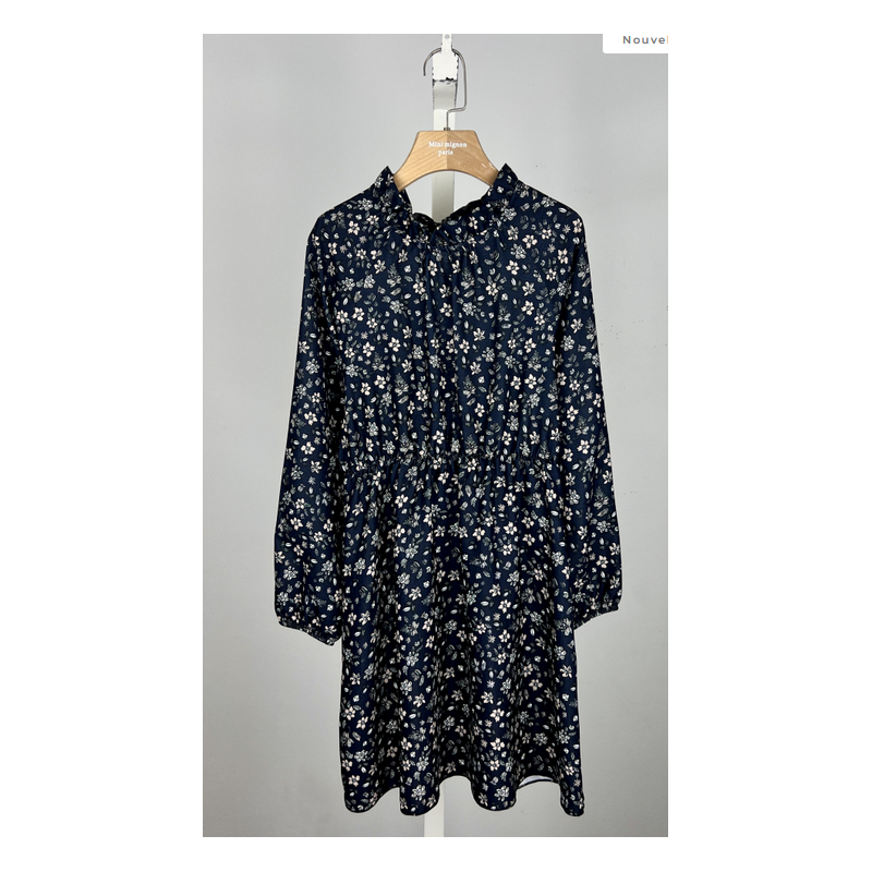 Robe fleurs marine