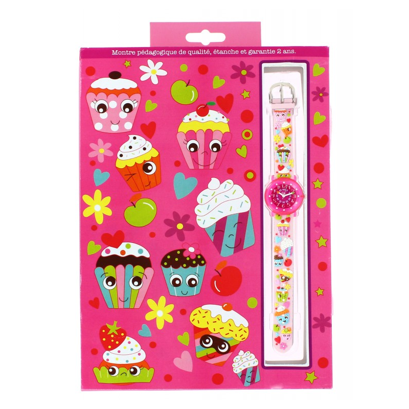 Montre pédagogique Babywatch cupcake