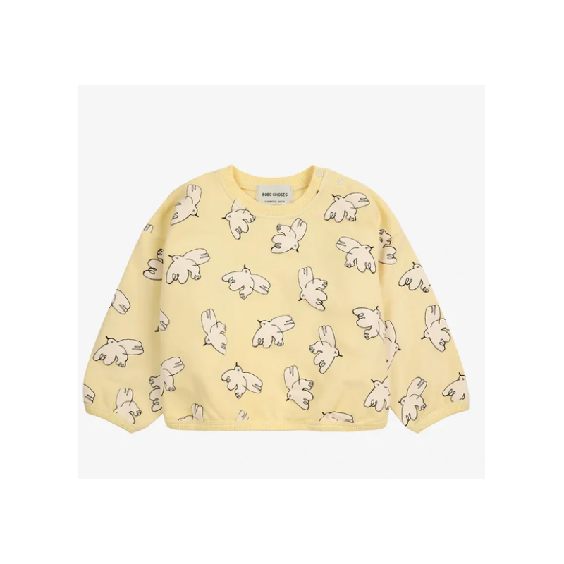 Sweatshirt Freedom Bird jaune