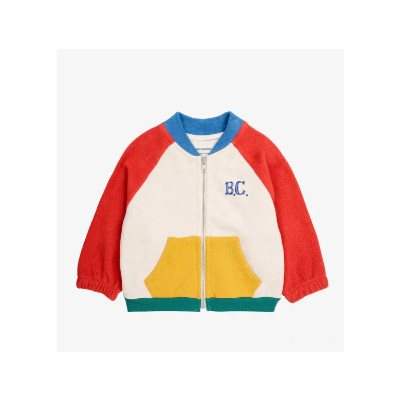 Sweatshirt zippé colorblock