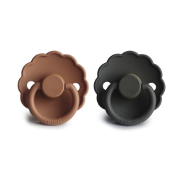 Lot de 2 Tétines Frigg Graphite / Peach Bronze