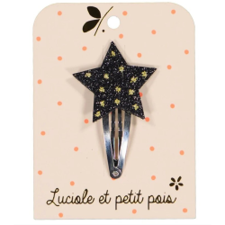 Barrette Étoile Glitter Noir Luciole...