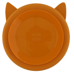 Assiette ventouse et compartiments en silicone Mr Fox