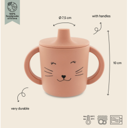 Tasse d'apprentissage en silicone Mrs Cat