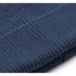 Bonnet en tricot côtelé avec oreilles d’ours Gina- Indigo blue