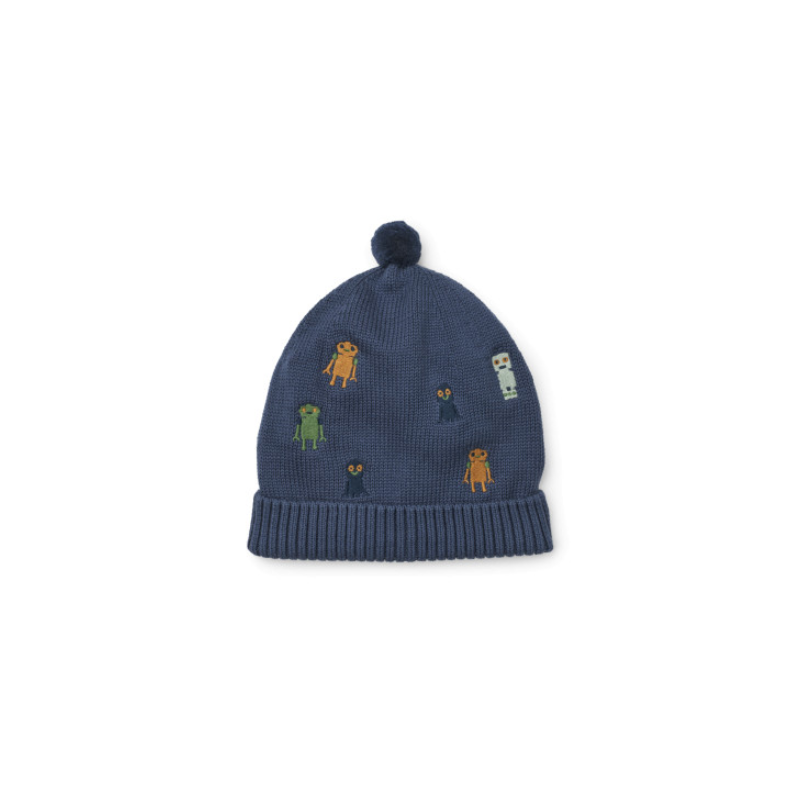 Bonnet Aster Robots- Indigo blue