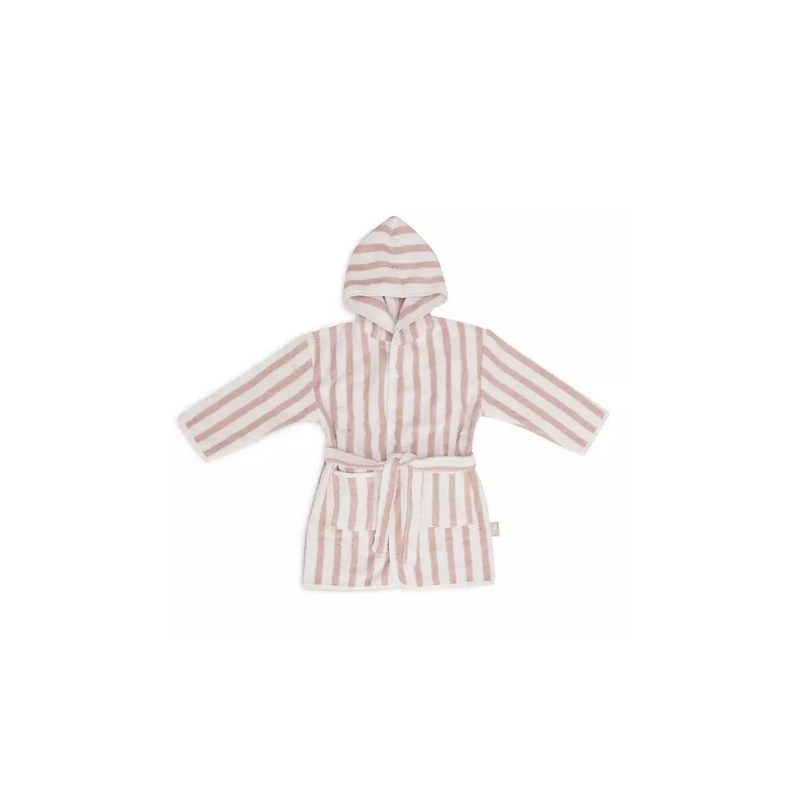 Peignoir 3-4 ans Stripe Éponge Terry Wild Rose GOTS