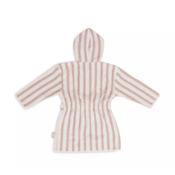 Peignoir 3-4 ans Stripe Éponge Terry Wild Rose GOTS