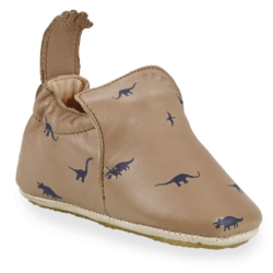 Chaussons BluBlu mou Taupe impr Dino