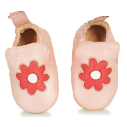 Chaussons Blublu fleur rose baba