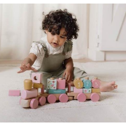 Train à blocs en bois Fairy Garden