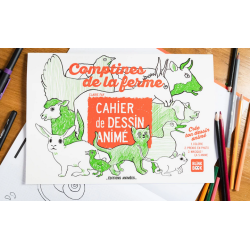 Cahier de dessin animé Comptines de la ferme