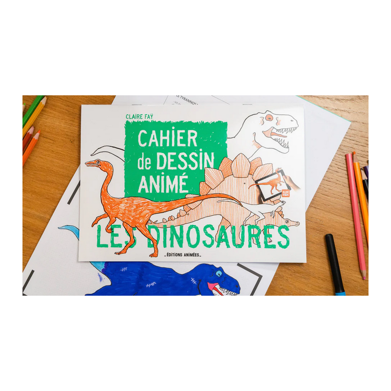 Cahier de dessin animé Les Dinosaures