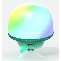 Enceinte bluetooth lumineuse Mega Mush Turquoise