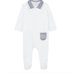 Pyjama toile de coton blanc