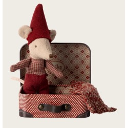 Souris de Noël Bébé et sa Valise