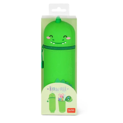 Trousse en Silicone Souple 2-en-1 - Kawaii Dino