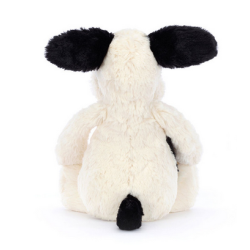 Peluche Bashful Black and Cream Puppy