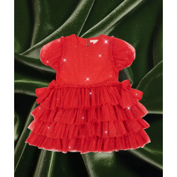 Robe de noel rouge pailleté