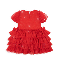 Robe de noel rouge pailleté