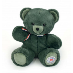 Peluche Ours Français 25cm - Kaki Tendre