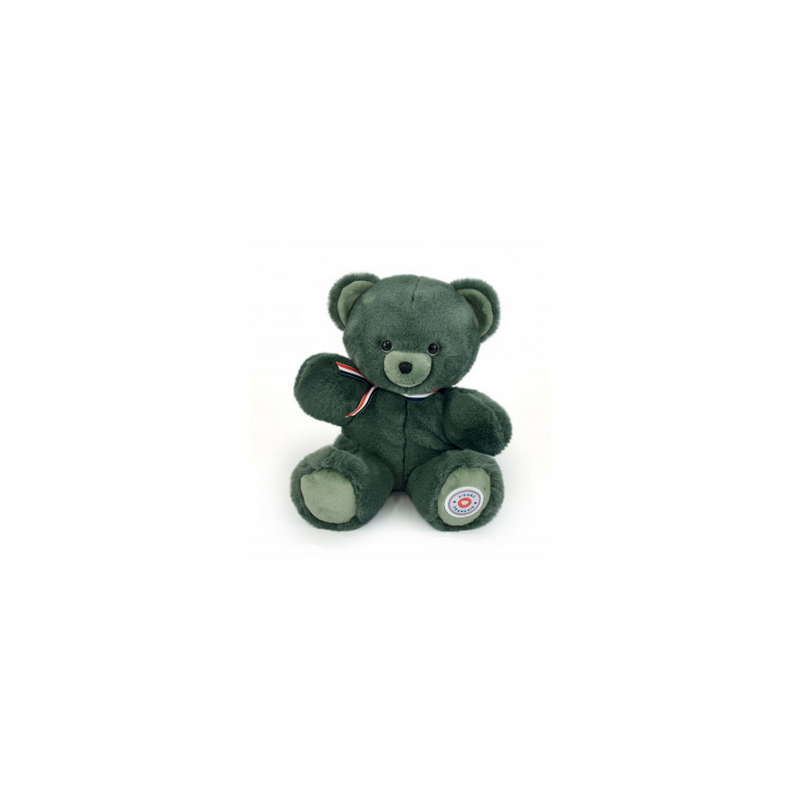 Peluche Ours Français 25cm - Kaki Tendre