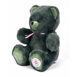 Peluche Ours Français 25cm - Kaki Tendre