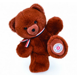 Peluche Ours Français 25cm - Cacao Chaud