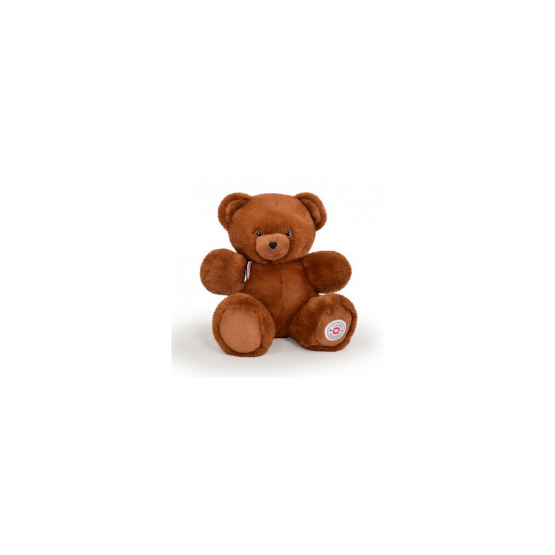 Peluche Ours Français 35cm - Cacao Chaud