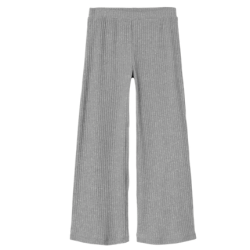 Pantalon évasé côtelé gris