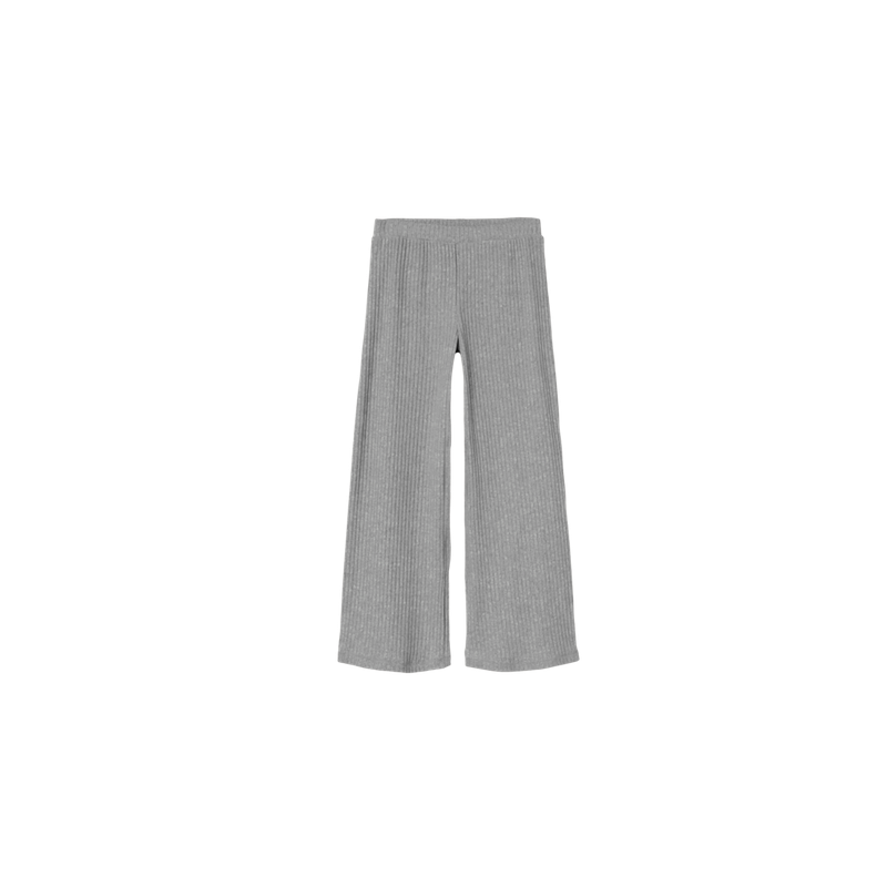 Pantalon évasé côtelé gris