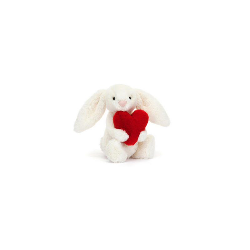 Little Red Love Heart Bashful Bunny